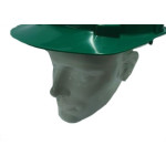 Capacete Com Carneira Ledan Plastico Verde 2533