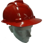 Capacete Com Carneira Ledan Plastico Vermelho 2534