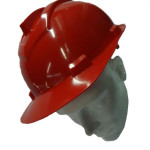 Capacete Com Carneira Ledan Plastico Vermelho 2534
