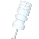 Roldana Branca 25 X 45Mm Com Parafuso  - Kit C/100 