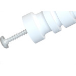 Roldana Branca 25 X 45Mm Com Parafuso  - Kit C/100 