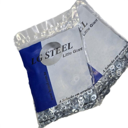 Arruela Lisa Zincada Lgsteel Metrica 8 Mil 