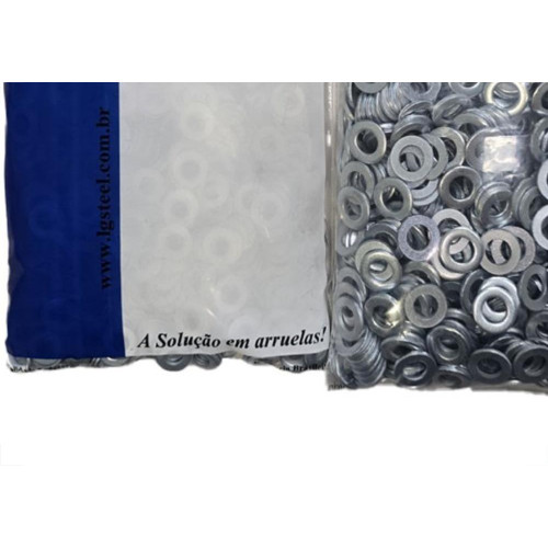 Arruela Lisa Zincada Lgsteel Metrica 10 Mil 