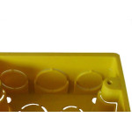Caixinha Luz Plastica 4X2 Ivasa/Mondiale Amarela  - Kit C/100 