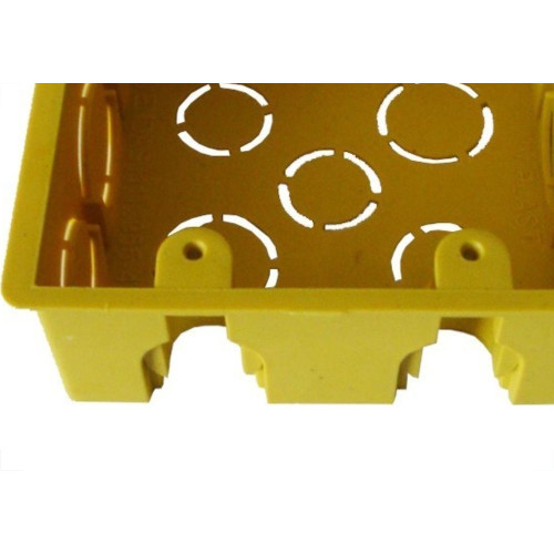 Caixinha Luz Plastica 4X4 Mondiale Amarela Orelha Plastica 2000 - Kit C/50 