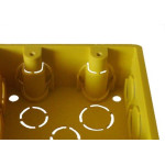 Caixinha Luz Plastica 4X4 Mondiale Amarela Orelha Plastica 2000 - Kit C/50 