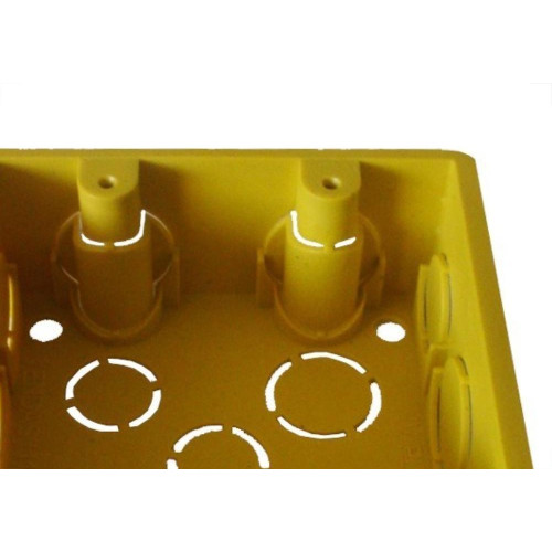 Caixinha Luz Plastica 4X4 Mondiale Amarela Orelha Plastica 2000 - Kit C/50 