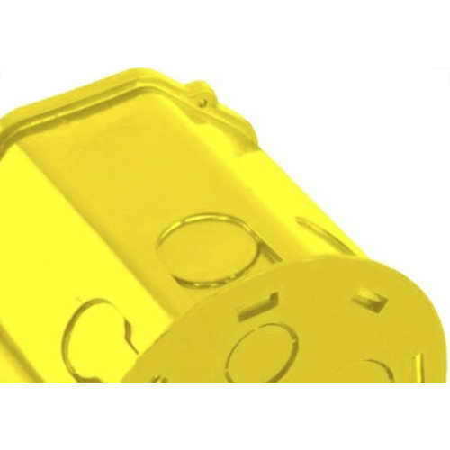 Caixinha Luz Plastica Fmd Mondiale Amarela Orelha Plastica 3009 - Kit C/15 