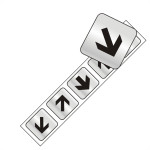 Placa Sinalizacao Aluminio 05X05 ''Setas'' Com 5 Pecas 100Cg