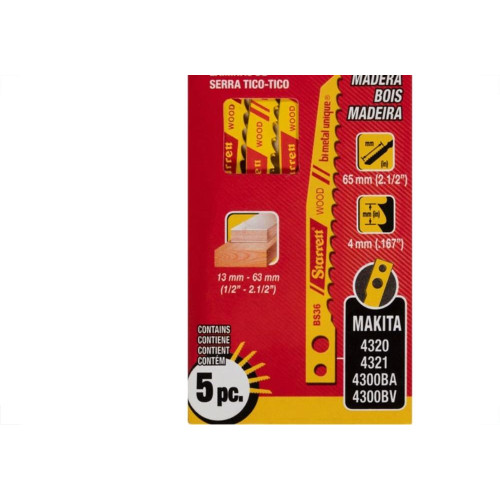 Serra Tico Starrett Madeira 5Pecas Bs36