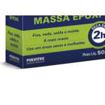 Adesivo Epoxi Massa Polyfort 50Gr Pulvitec Da004 - Kit C/12 