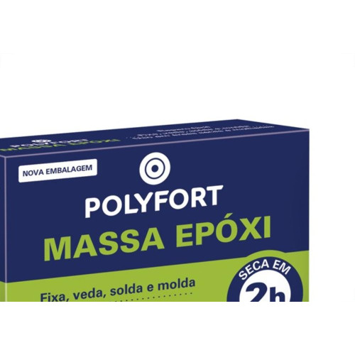 Adesivo Epoxi Massa Polyfort 50Gr Pulvitec Da004 - Kit C/12 