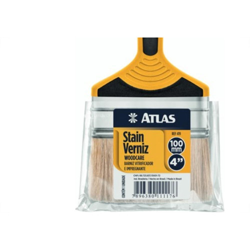 Pincel Trincha Pintura Atlas Dupla   4'' 419/9 - Kit C/12 