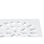 Grelha Plastica Herc Quadrada Branca 10X10 289 - Kit C/6 
