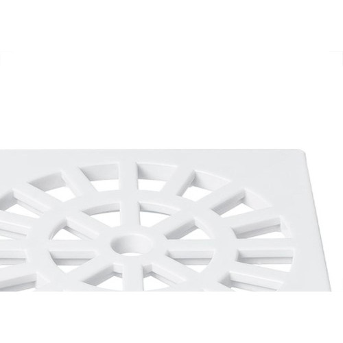 Grelha Plastica Herc Quadrada Branca 10X10 289 - Kit C/6 