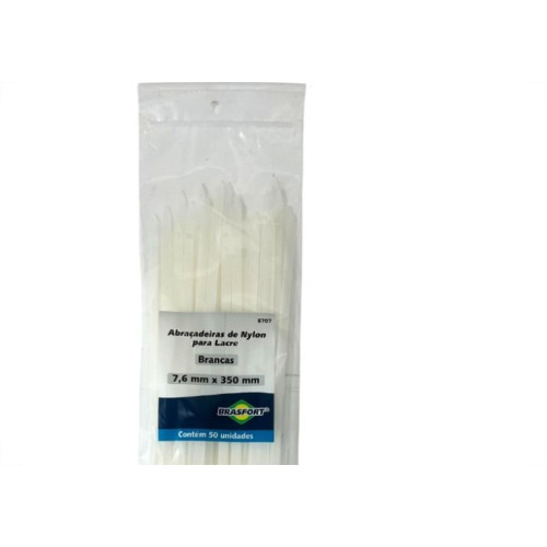 Abracadeira Nylon Brasfort Branca 7,6X350 50 Pecas 8707