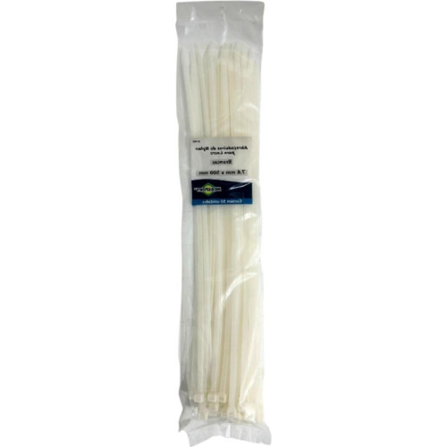 Abracadeira Nylon Brasfort Branca 7,6X500 50 Pecas 8768