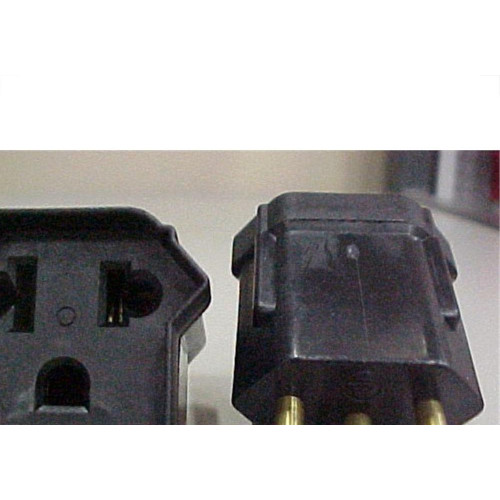 Pino Adaptador (Entrada =3 Redondo/Saida =2 Universal+Redondo) Fernik Preto 508T-1-1 - Kit C/20 