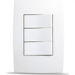 Conjunto Pial Plus 4X2 Branco Com Placa(3Simples) 613100