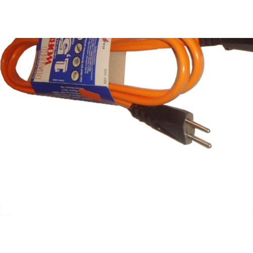 Extensao Daneva Prolongador Macho Femea Hw 2 Polos 1,5M Laranja 20A Dn1433