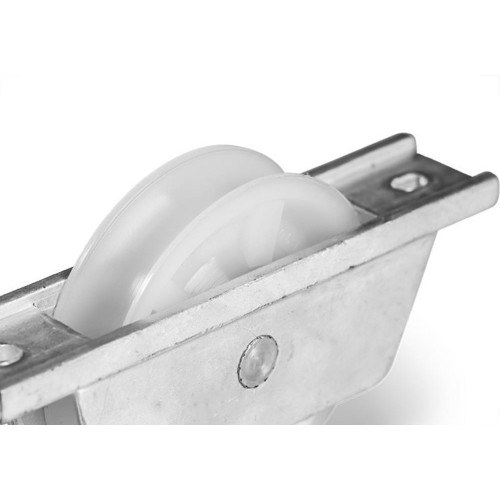 Roldana Nylon Jocec ''U'' Com Suporte Aberto Em Aluminio 75Mm A20102