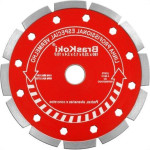 Disco Diamantado Braskoki 180Mm Segmentado Vermelho Seco Agua 