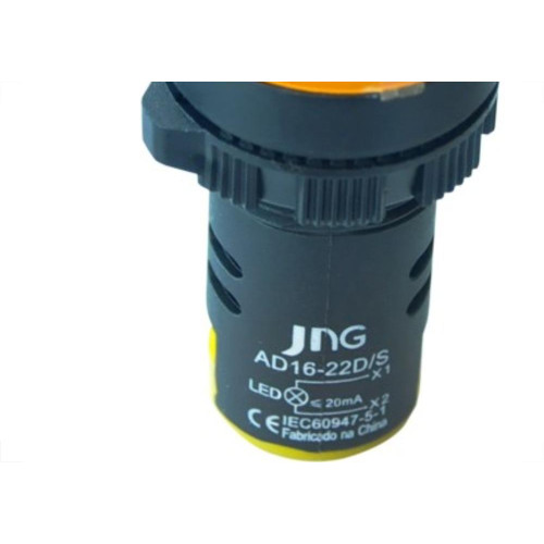 Sinaleiro Jng ''Led'' Plastico Ad16-22 220V Laranja 52072 - Kit C/10 