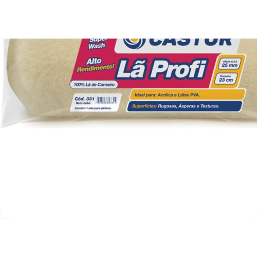 Rolo La Castor Profissional 23Cm Sem Cabo 331