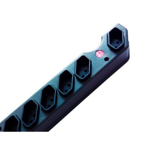 Filtro Linha Asantos Plastico 6 Tomadas Bivolt Com Mini Disj 3076