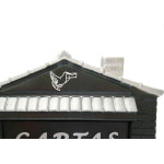 Caixa Carta Power Plastica Gradil ''Casinha''Preta 23-1-Preta