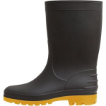 Bota Galocha Calformax Preta Solado Amarelo (Cano Medio)43/44 Cmpa509 S/F