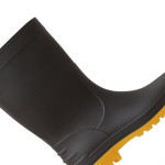 Bota Galocha Calformax Preta Solado Amarelo (Cano Medio)43/44 Cmpa509 S/F