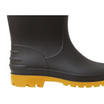 Bota Galocha Calformax Preta Solado Amarelo (Cano Medio)43/44 Cmpa509 S/F