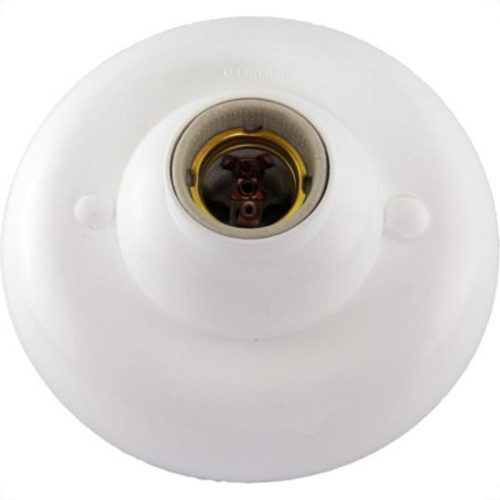 Plafonier Pvc Interneed Branco Redondo Soquete Porcelana E27 54016