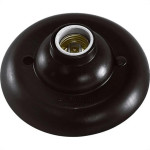 Plafonier Pvc Interneed Preto Redondo Soquete Porcelana E27 11156