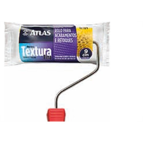Rolo Textura Atlas Fina Espuma 09Cm Com Cabo 110/9 110/9