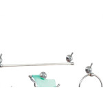 Acessorio Wc Aquaplas Star Cromado/Verde 5 Pecas 