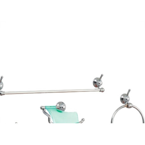Acessorio Wc Aquaplas Star Cromado/Verde 5 Pecas 