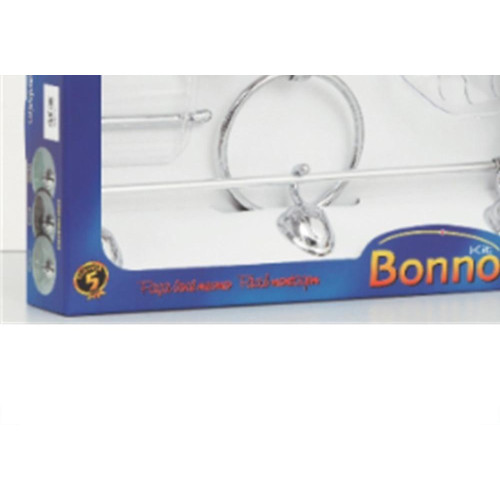 Acessorio Wc Aquaplas Bonno Cromado/Cristal 5 Pecas 