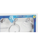 Acessorio Wc Aquaplas Bonno Cromado/Cristal 5 Pecas 