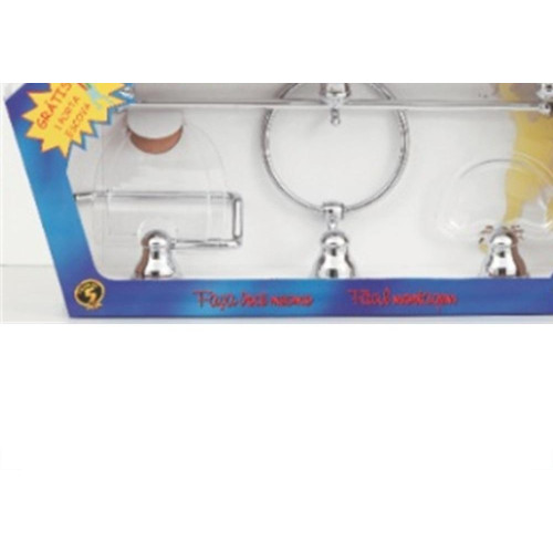 Acessorio Wc Aquaplas Mondo Cromado/Fume 7 Pecas 