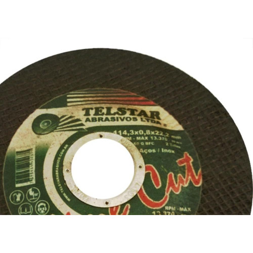 Disco De Corte Para Inox Telstar 4.1/2 X 0,8 X 7/8 306208 - Kit C/5 