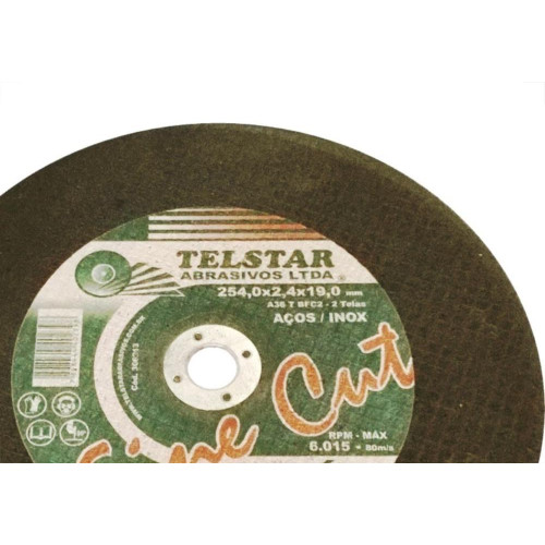 Disco De Corte Para Inox Telstar 10 X 2,4Mm X 3/4 306213 - Kit C/5 