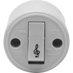 Interruptor Externo Fame Redondo Cinza 1 Campainha 