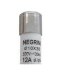 Fusivel Cartucho Porcelana Negrini 10,3X38 12,0A Cp 10X38/12 - Kit C/10 