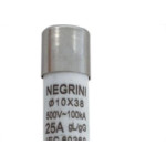 Fusivel Cartucho Porcelana Negrini 10,3X38 25,0A Cp 10X38/25 - Kit C/10 