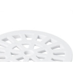 Grelha Plastica Herc Redonda Branca 10X10 293 - Kit C/6 