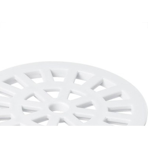 Grelha Plastica Herc Redonda Branca 10X10 293 - Kit C/6 