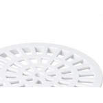 Grelha Plastica Herc Redonda Branca 15X15 285 - Kit C/6 