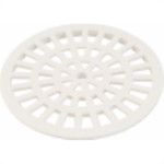 Grelha Plastica Herc Redonda Branca Com Caixlho 15 296 - Kit C/6 